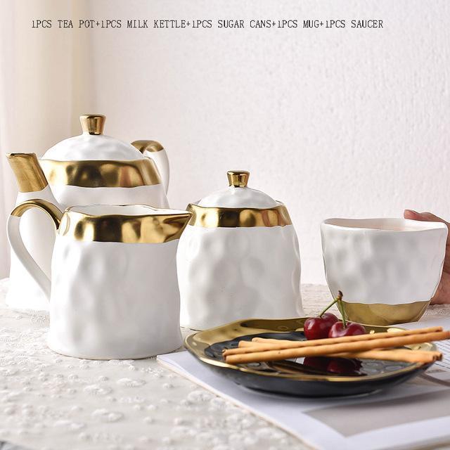 Gold & White Tea Set - Nordic Side - 