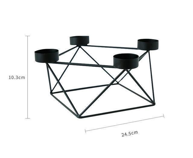 Modern Black/Gold Linear Holder - Nordic Side - 