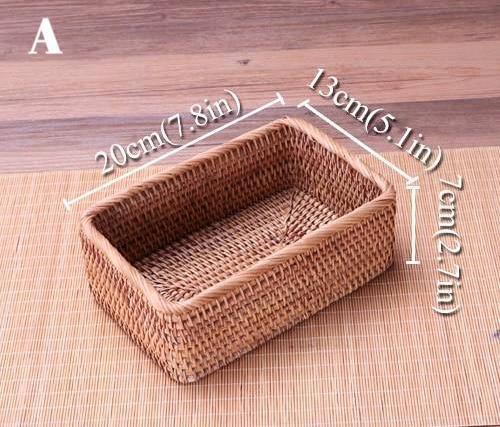 Handmade Rattan Square Baskets - Nordic Side - 