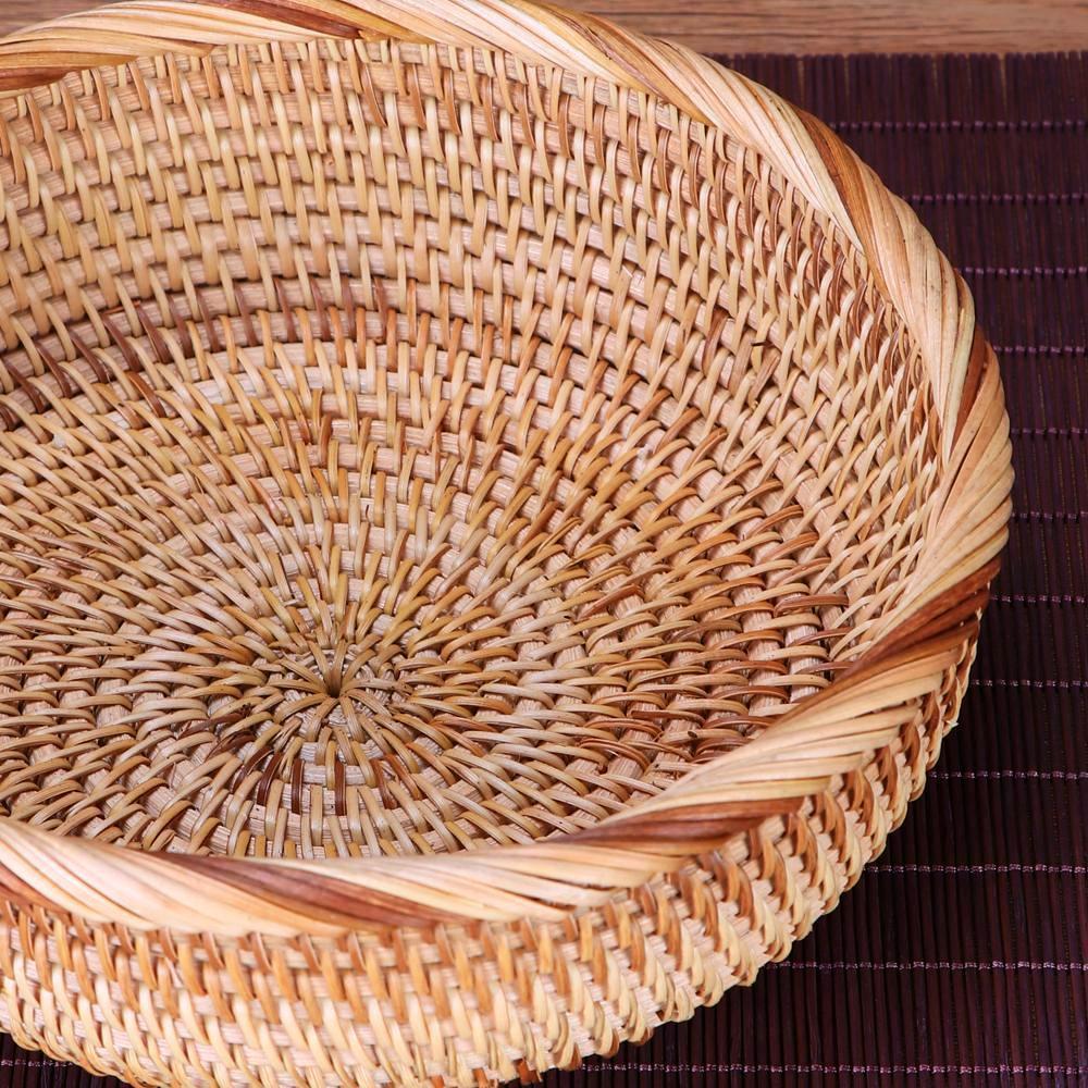 Handwoven Round Basket - Nordic Side - 