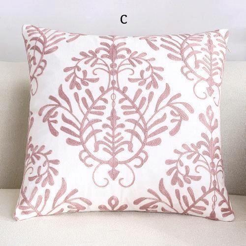 Pink Classic Embroidery Cushions - Nordic Side - 