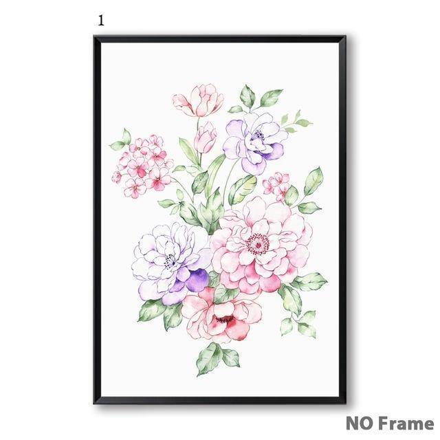 Watercolour Peony - Nordic Side - 