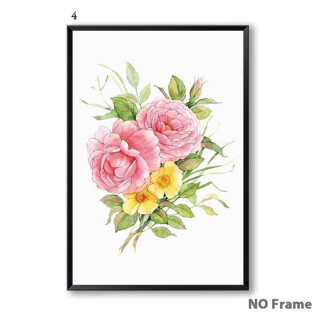 Watercolour Peony - Nordic Side - 