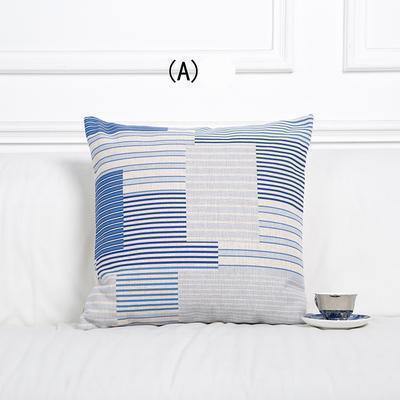 China Blue Geometric Cushions - Nordic Side - 