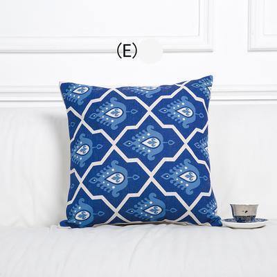 China Blue Geometric Cushions - Nordic Side - 