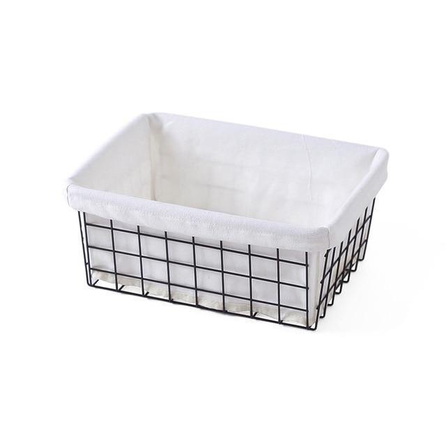 Simple Iron Square Basket - Nordic Side - 