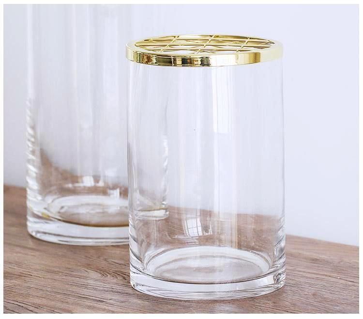 Golden Lining Glass Vase - Nordic Side - 