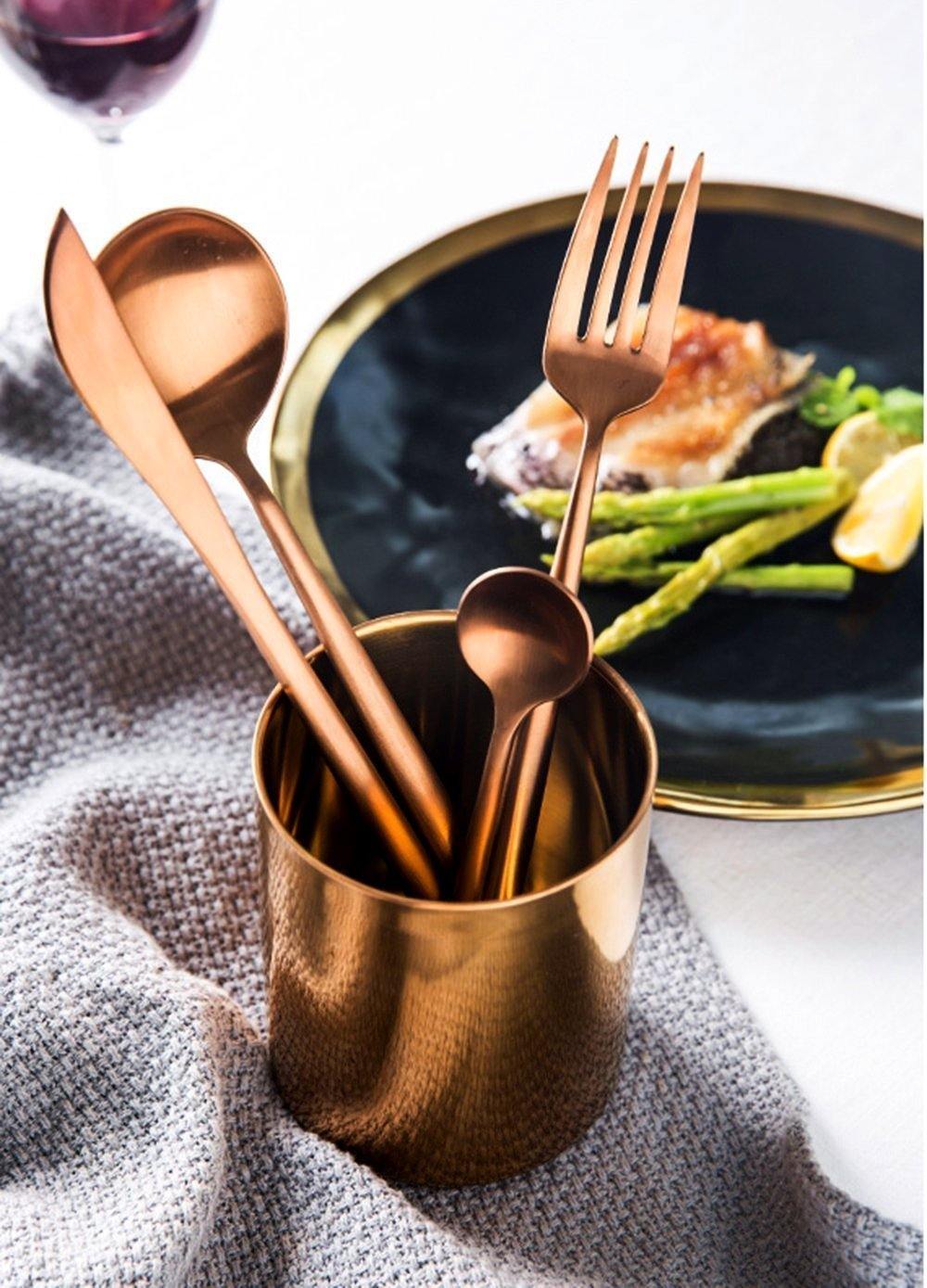 4 Pcs Rose Gold Cutlery Set - Nordic Side - 