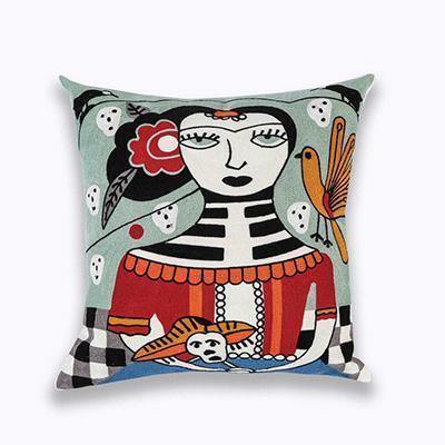 Portrait Embroidery Cushion - Nordic Side - 