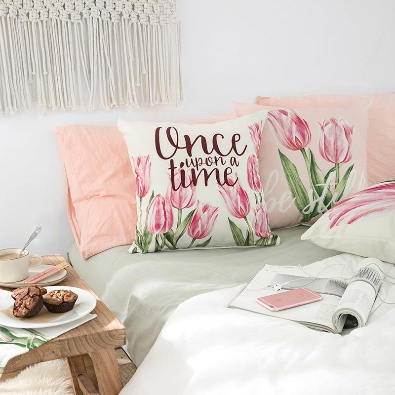 Pink Tulip Cushions - Nordic Side - 