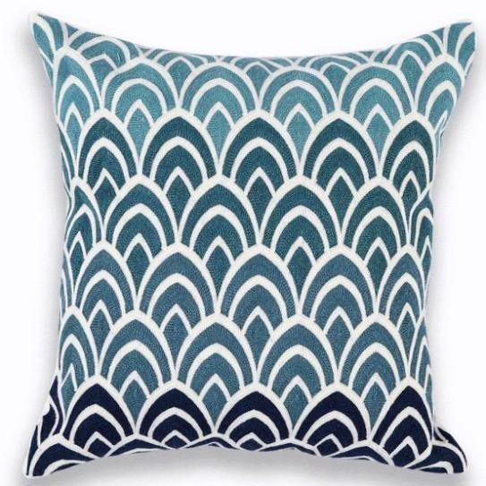 Navy Classic Embroidery Cushions - Nordic Side - 