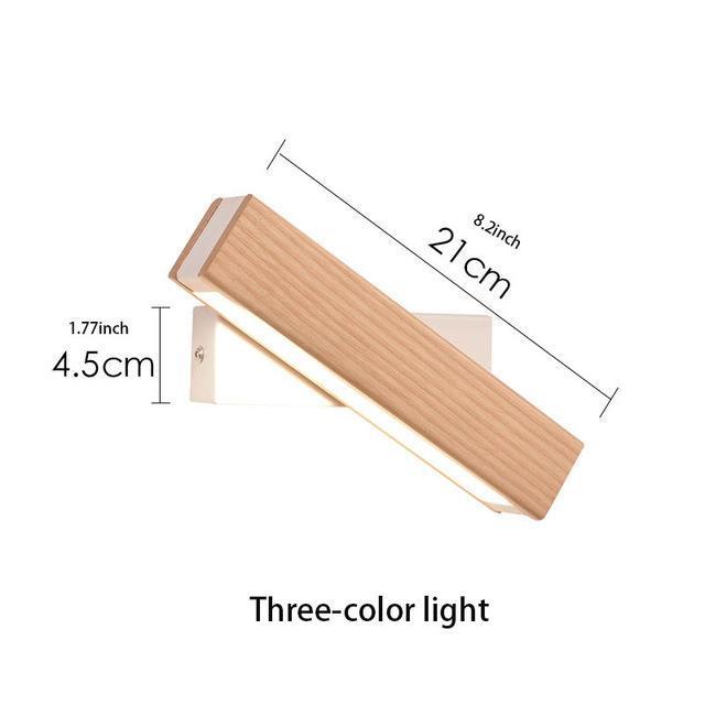 Rotatable Wooden Wall Light - Nordic Side - 