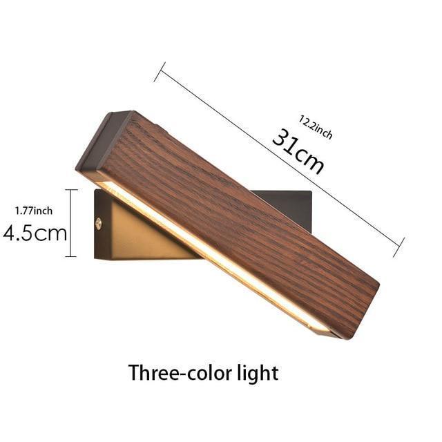 Rotatable Wooden Wall Light - Nordic Side - 