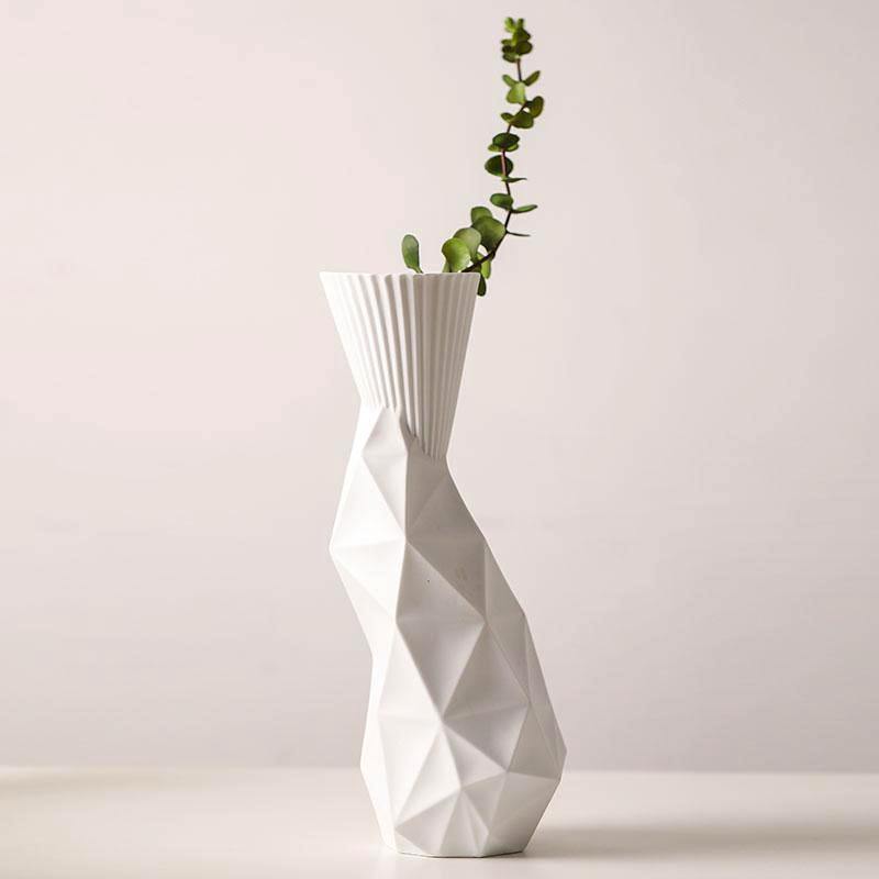 Geometric White Vases - Nordic Side - 