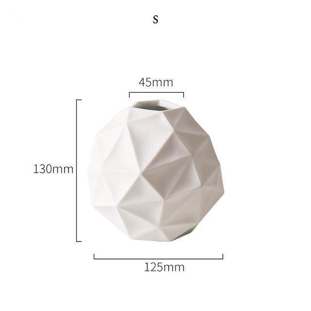 Geometric White Vases - Nordic Side - 