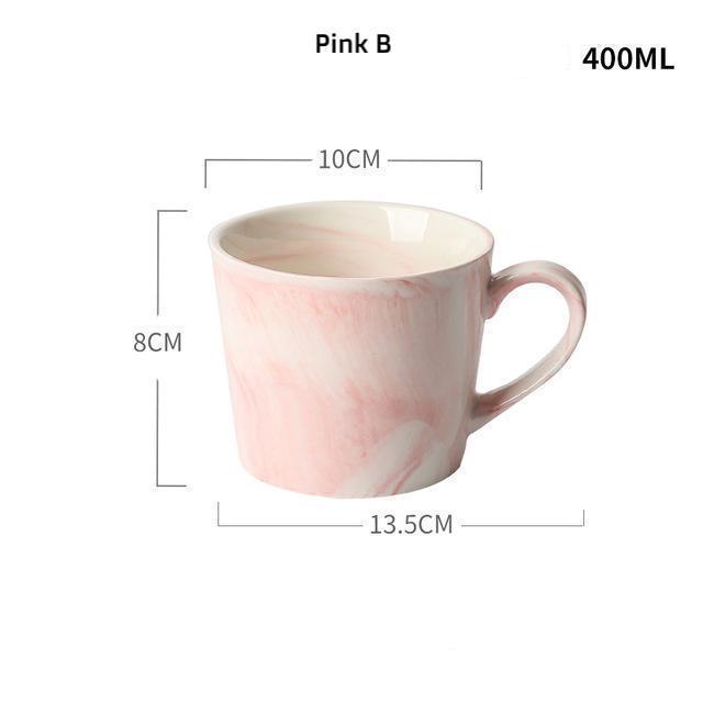 Marble Round Mug - Nordic Side - 