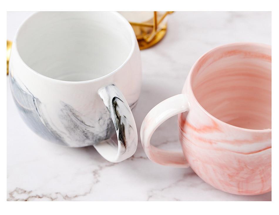 Marble Round Mug - Nordic Side - 