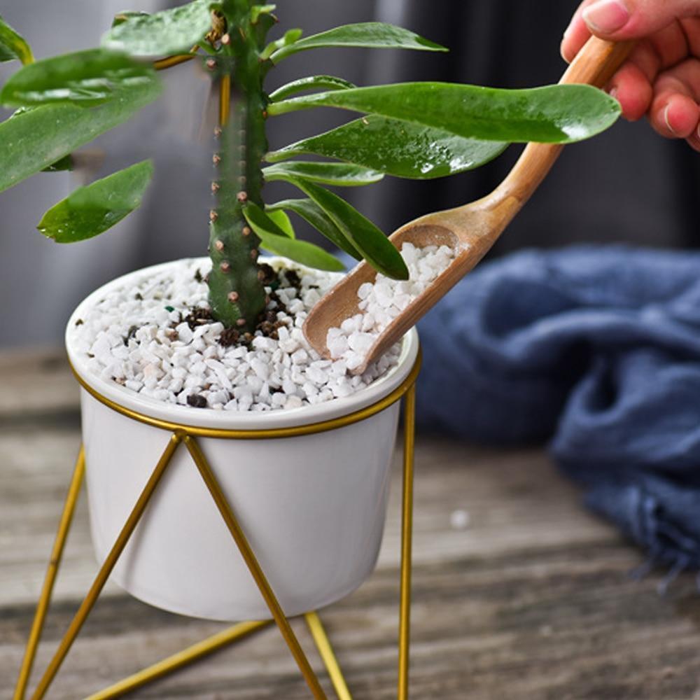 Geometric Ceramic Planter with Stand - Nordic Side - 10-29