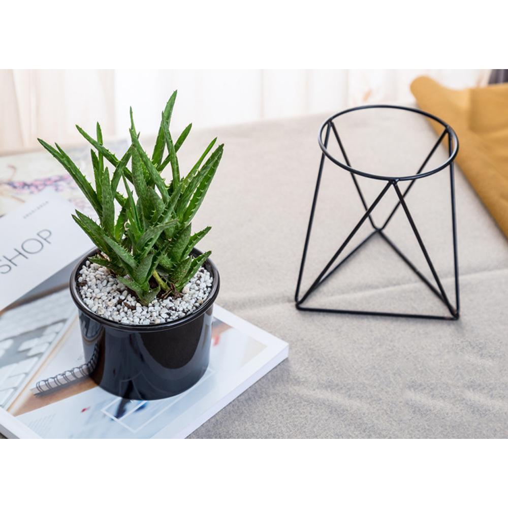 Geometric Ceramic Planter with Stand - Nordic Side - 10-29