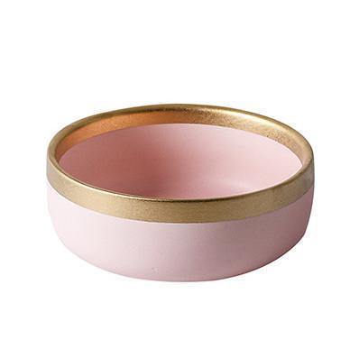 Matt Pink & Gold Dinnerware - Nordic Side - 