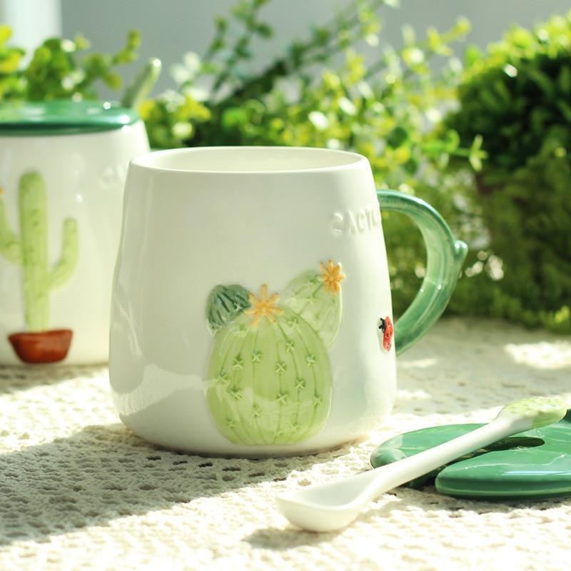 Cactus Mug with Lid - Nordic Side - 