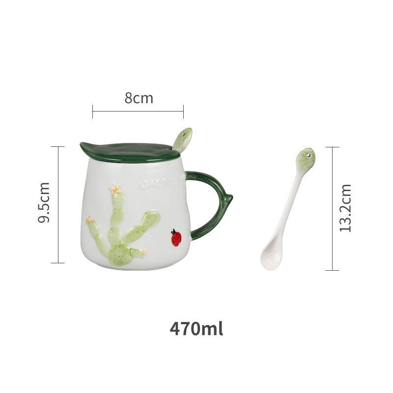 Cactus Mug with Lid - Nordic Side - 