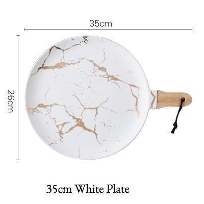 Gold Marble Glazed Ceramics - Nordic Side - 