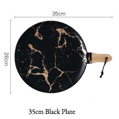 Gold Marble Glazed Ceramics - Nordic Side - 