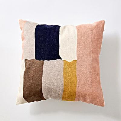 Cool Colored Embroidery Cushion - Nordic Side - 