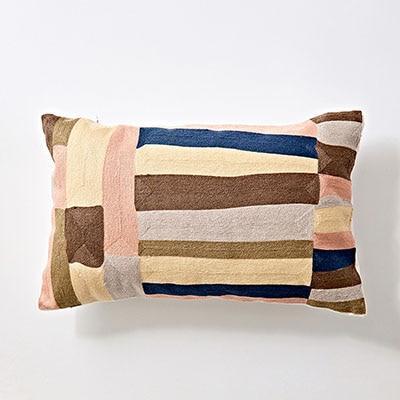 Cool Colored Embroidery Cushion - Nordic Side - 