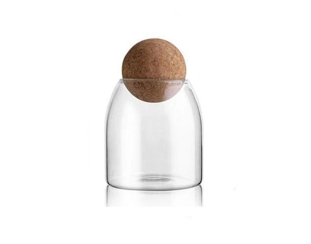 Palo - Modern Nordic Round Cork Storage Jar - Nordic Side - 01-16