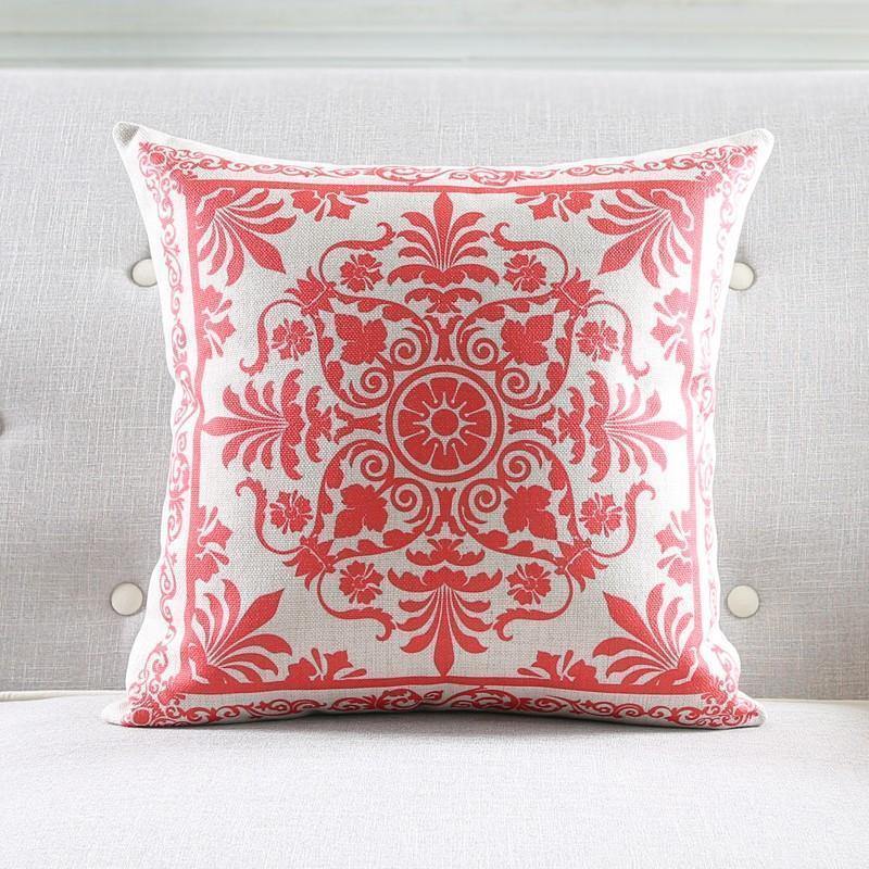 Vibrant Summer Red Cushions - Nordic Side - 