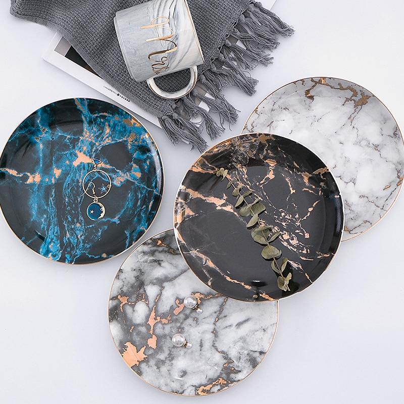 Gold Rush Marble Plate - Nordic Side - 