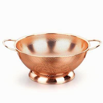 Rose Gold Round Deep Colander - Nordic Side - 