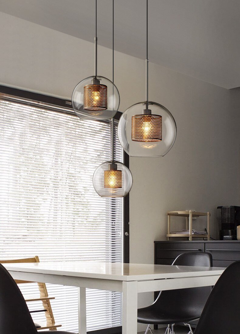 Inner Metal Transparent Pendant Light - Nordic Side - 