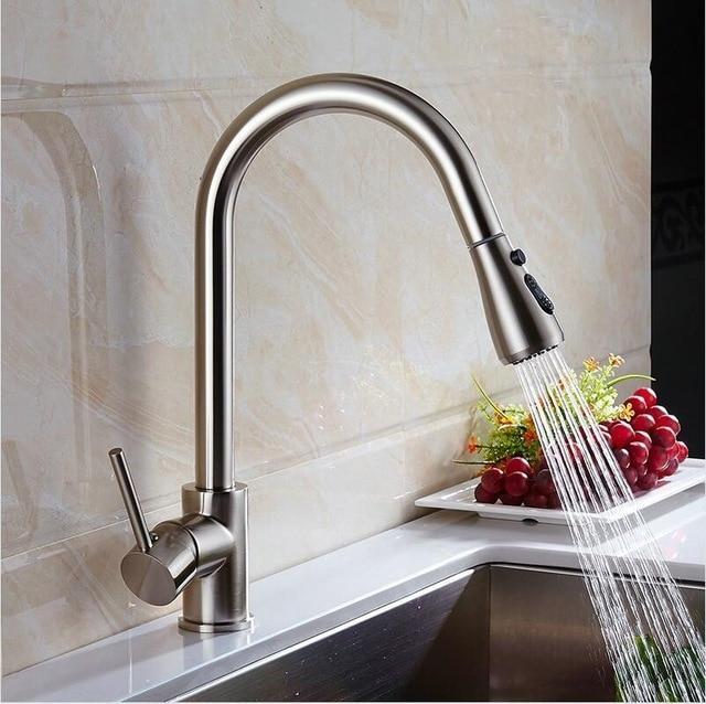 Anton - Retractable Kitchen Faucet - Nordic Side - 02-05, bathroom, bathroom-collection, bathroom-faucet, fab-faucets, faucet, feed-cl0-over-80-dollars, kitchen, kitchen-faucet, modern, moder