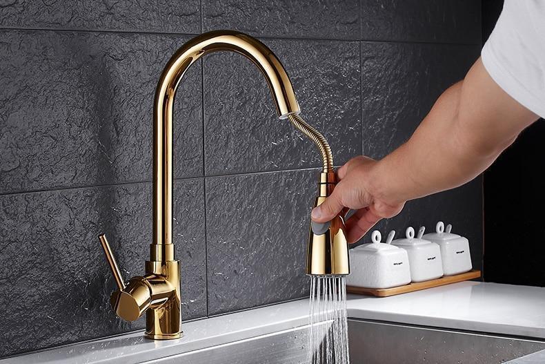 Anton - Retractable Kitchen Faucet - Nordic Side - 02-05, bathroom, bathroom-collection, bathroom-faucet, fab-faucets, faucet, feed-cl0-over-80-dollars, kitchen, kitchen-faucet, modern, moder