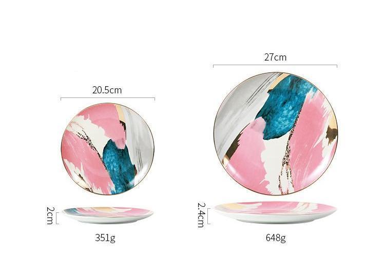 Abstract Painting Plates - Nordic Side - 