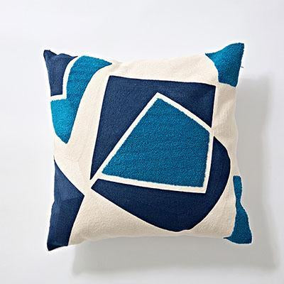 Cool Colored Embroidery Cushion - Nordic Side - 