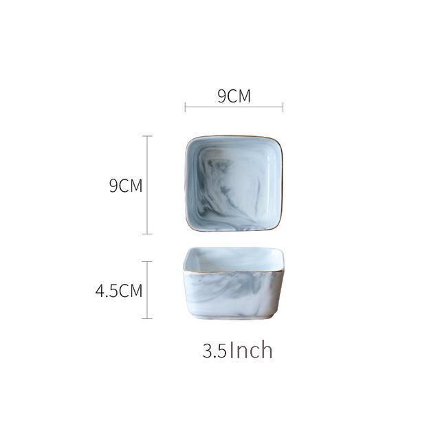 Marble Square Plate - Nordic Side - 