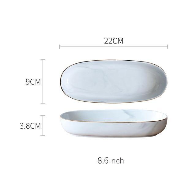 Marble Square Plate - Nordic Side - 