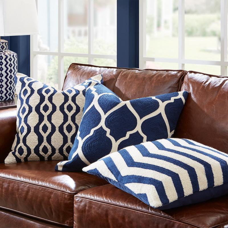 Classic Pattern Embroidered Cushion - Nordic Side - 