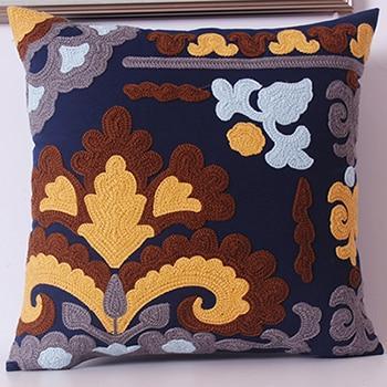 Classic Pattern Embroidered Cushion - Nordic Side - 