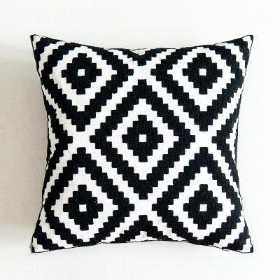 Geometric Black & White Pattern Cushions - Nordic Side - 