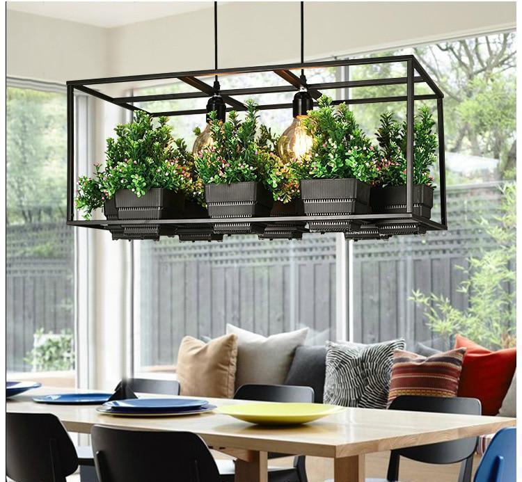 Iron Planter Chandelier - Nordic Side - 02-05, best-selling-lights, chandelier, feed-cl0-over-80-dollars, hanging-lamp, lamp, light, lighting, lighting-tag, modern-lighting, planter-lamp