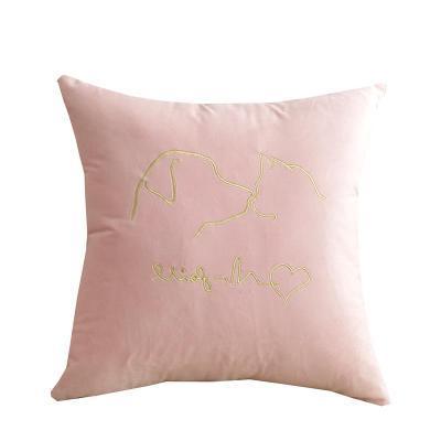 Velvet Cushions with Gold Letters - Nordic Side - 