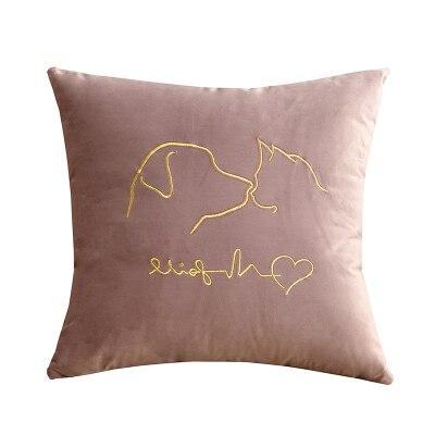 Velvet Cushions with Gold Letters - Nordic Side - 