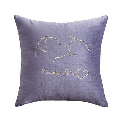 Velvet Cushions with Gold Letters - Nordic Side - 