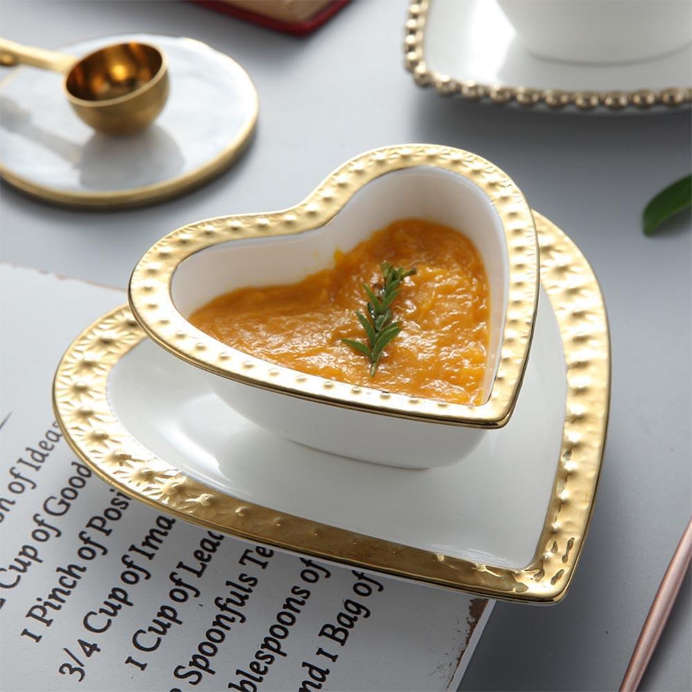 Golden Heart Edge Dinnerware - Nordic Side - 