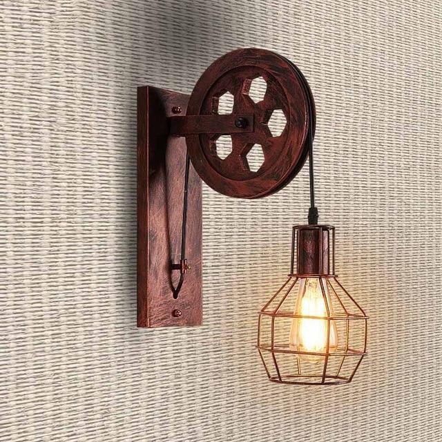 Loft - Industrial Vintage Pulley Wall Mounted Lamp - Nordic Side - 01-16, best-selling-lights, feed-cl0-over-80-dollars, industrial, lamp, light, lighting, lighting-tag, modern-lighting, scon